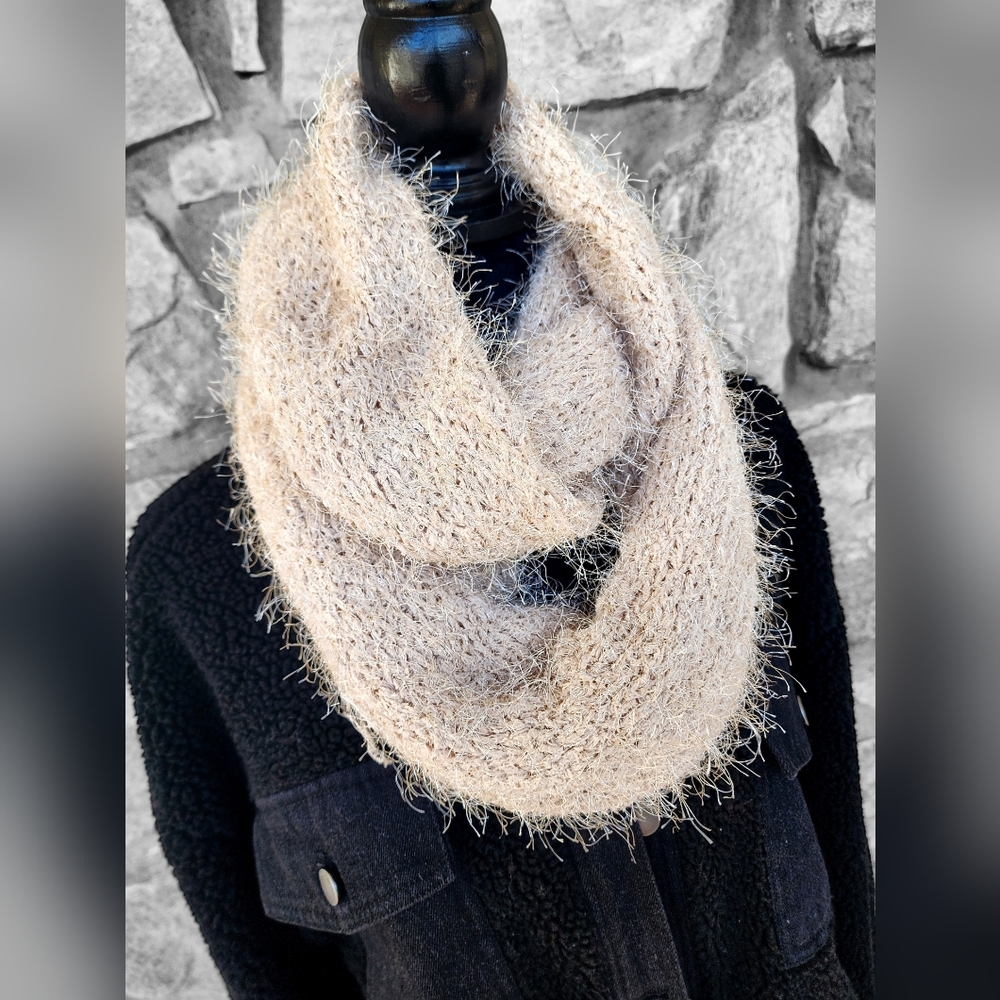 The Cozy Collection Cream Knit Infinity Scarf - Picture 4 of 4